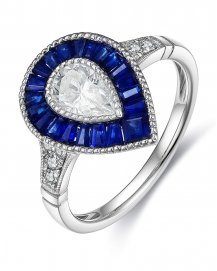 SAPPHIRE DIAMOND RING (TR3533)